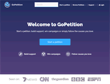 Tablet Screenshot of gopetition.com